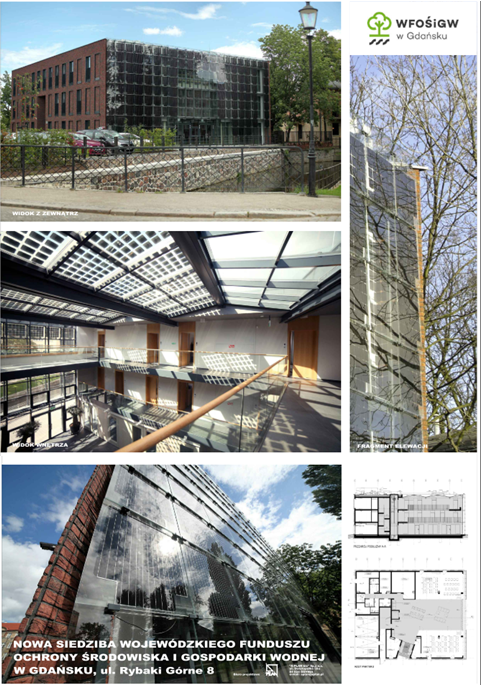 Plakat konkursowy pokazujący siedzibę Funduszu